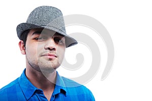 Cool teen with a hat - isolated