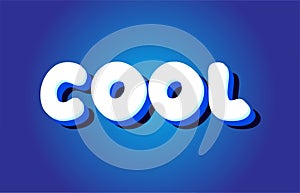 cool text 3d blue white concept vector design logo icon