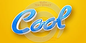 Cool text, cartoon style editable text effect