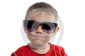 Cool toddler wearing sunglasses