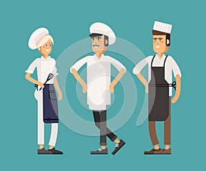 Cool vector flat design culinary and cuisine professionals. photo