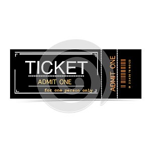 cool vector illustration Black and white ticket design