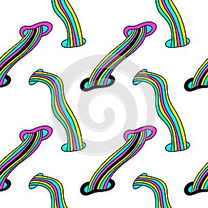 Cool Vector pattern with abstract figures on a neon white background