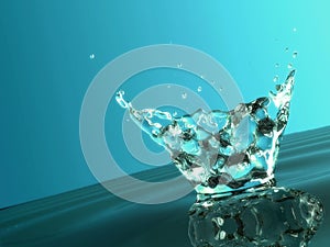 Cool water splash