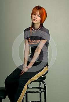 cool young studio girl