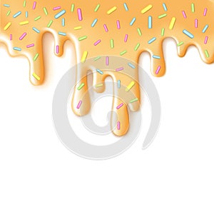 Cool yummy tasty cream sweet smudge fluid strew background