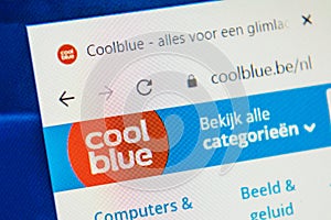 Coolblue.be Web Site. Selective focus.