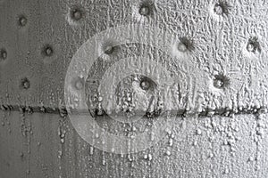 Cooled wine fermentation tank detail