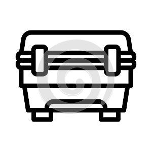 cooler box line icon illustration vector graphic