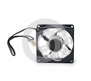 Cooler computer fan, isolated on white background