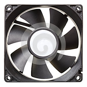 Cooler computer fan, isolated on white background
