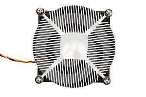 Cooler computer fan isolated on white background. Computer parts