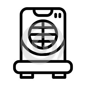 Cooler Vector Thick Line Icon For Personal And Commercial Use