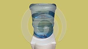 Cooler water in office with yellow background