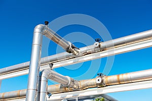 Cooling Chiller or Steam Pipeline and Insulation of Manufacturing in Oil and Gas Industrial, Petrochemical Distribution Pipe at