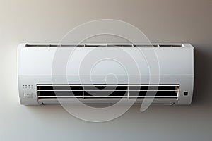 Cooling comfort Split AC on white wall, softened by a gentle blur