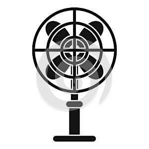 Cooling fan gate icon, simple style