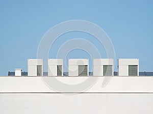 Cooling systems on building roofs. heating and cooling