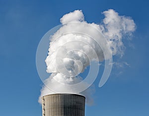 Cooling tower coal power plant in Germany