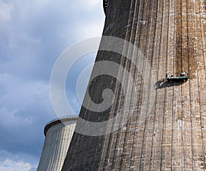 Cooling tower of the cogeneration plant photo