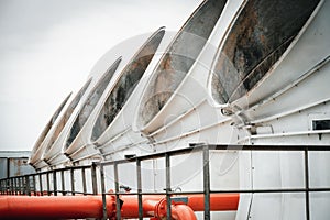 Cooling tower on the deck floor, Cooling chiller system