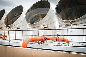 Cooling tower on the deck floor, Cooling chiller system