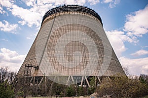 Cooling tower of the fifth power Chernobyl photo