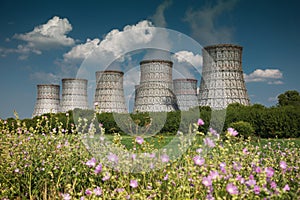 Cooling tower of a nuclear power plant