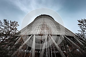 Cooling Tower of Reactor Number 5 In at Chernobyl Nuclear Power Plant, 2019