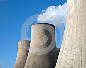 Cooling Towers of a coal fired power station again photo
