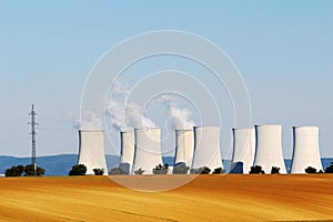 Cooling towers of nuclear atomic power plant