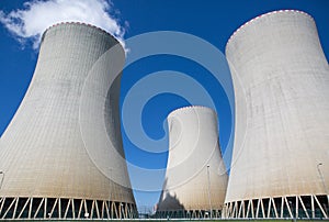 Cooling towers of a nuclear power plant.