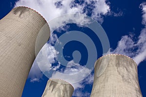 Cooling towers of a nuclear power plant