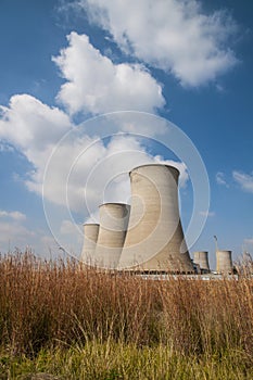 Cooling towers of a power plant