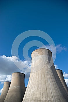 Cooling Towers of a coal fired power station again photo