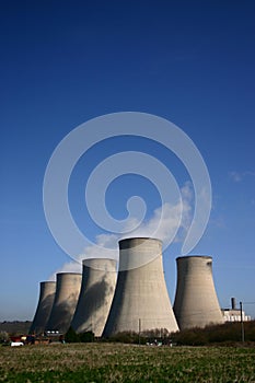 Cooling Towers On A Sunny Day