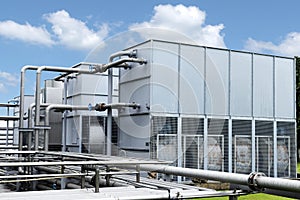 Cooling water tower in industry plant