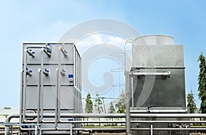 Cooling water tower in industry plant