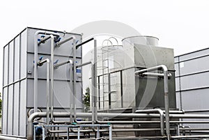 Cooling water tower in industry plant