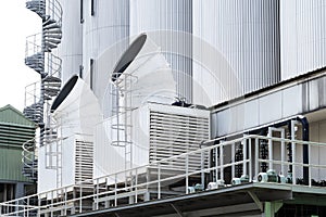 Cooling water tower on rooftop industry plant