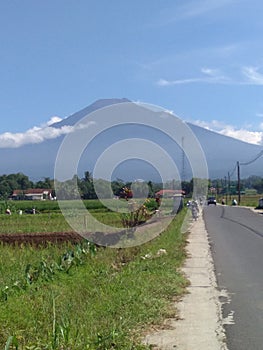 the coolness and natural beauty of the mountains in the village