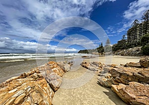 Coolum Beach at Low Tide