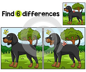 Coonhound Dog Find The Differences