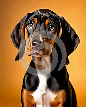 Coonhound puppy Treeing Walker puppy dog portrait