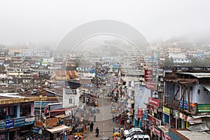 Coonoor, India - Feb 19, 2013: View of Coonoor.