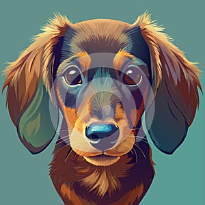 Cooper Dog Head Art for Custom T-Shirt Creation. photo