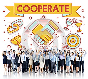 Cooperate Together Team Teamwork Partnership Concept