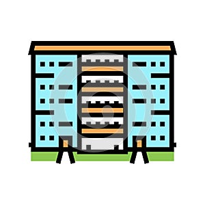 cooperative house color icon vector illustration