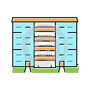 cooperative house color icon vector illustration