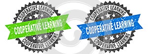 cooperative learning band sign. cooperative learning grunge stamp set